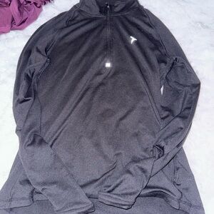 Old Navy Black Long-Sleeve Quarter Zip Pullover